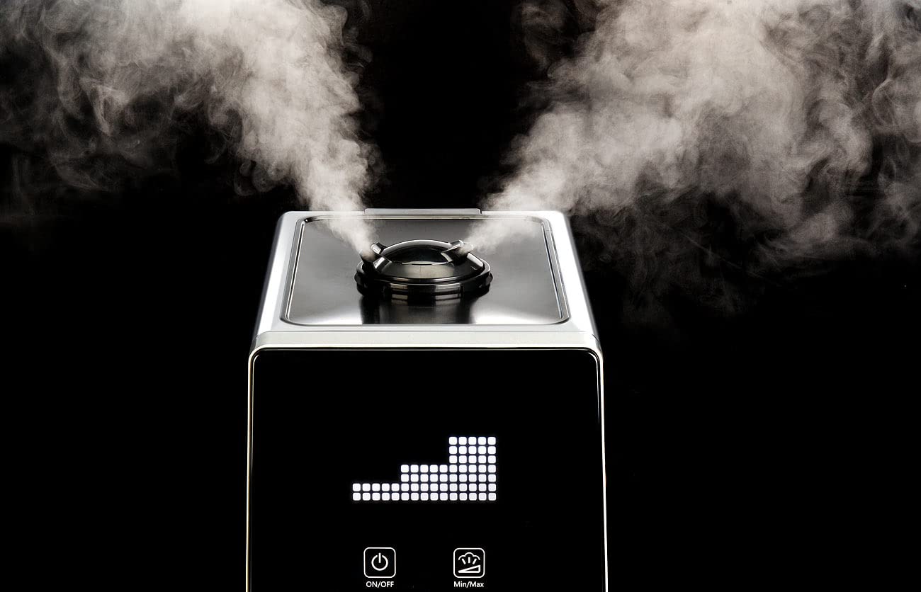 Humidificador ultrasónico digital LBF-610 con niebla fría/caliente, temporizador, ionizador y depósito de 6 L