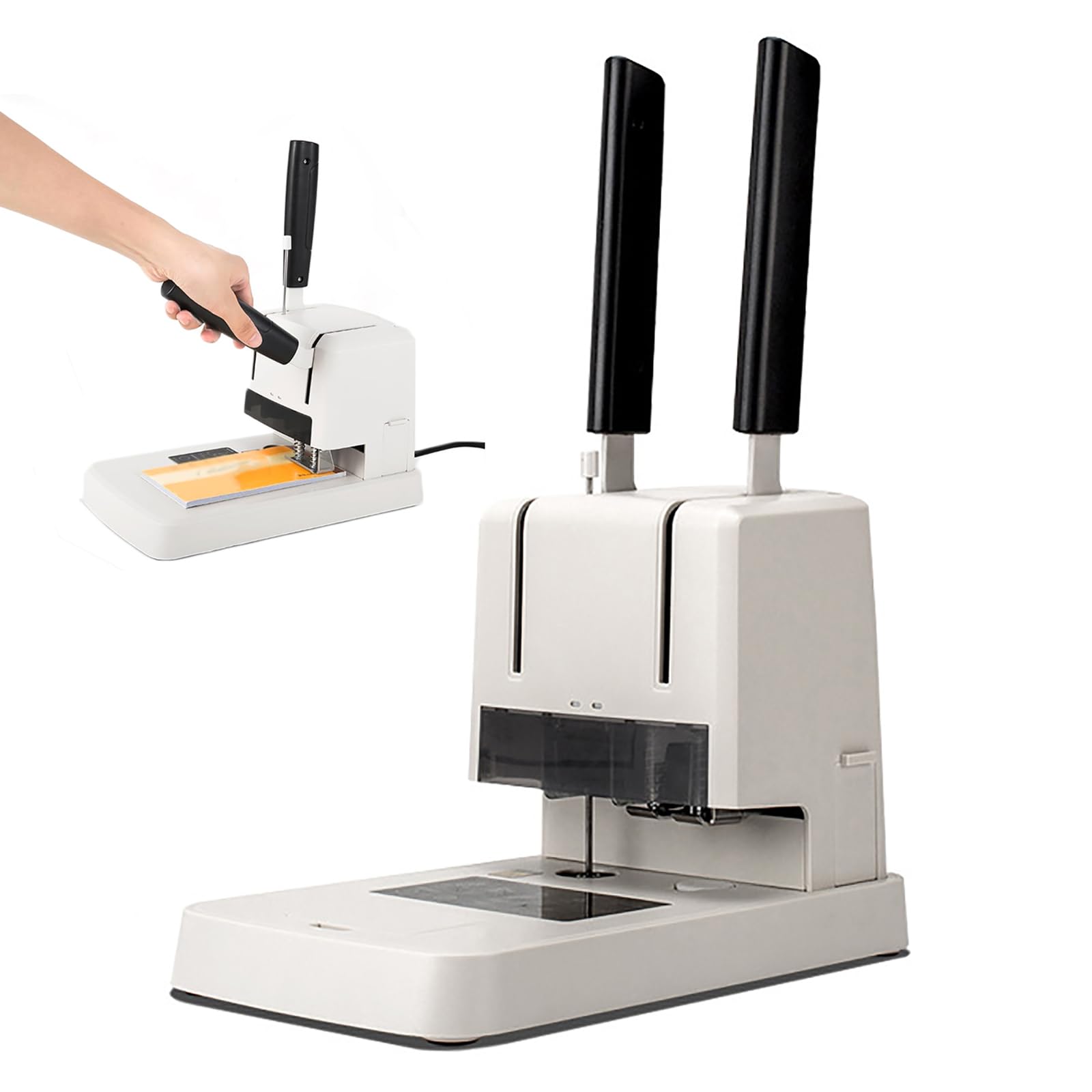 Rilegatrice Elettrica Per Documenti Finanziari, Perforatrice Per Carta, Spessore Di Rilegatura 30 Mm E Diametro Di Perforazione 5 Mm, Struttura Robusta E Durevole, Per Ufficio, Banca
