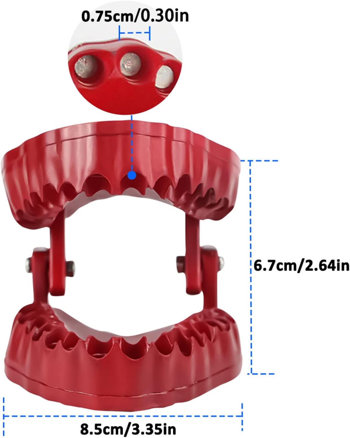 Denture Drill Bit Holder, Bit Organizer Denture Model Holds Up To 28 Bits Screwdriver Fits 1/4 Inch Hex Bit and Drive Bit Adapter