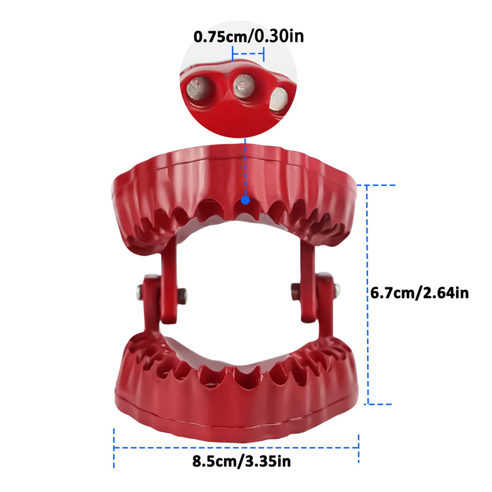 Denture Porte-embout Denture Drill Bit Holder avec 28 forets pour foret dentaire, porte-foret pour prothèses (rouge)