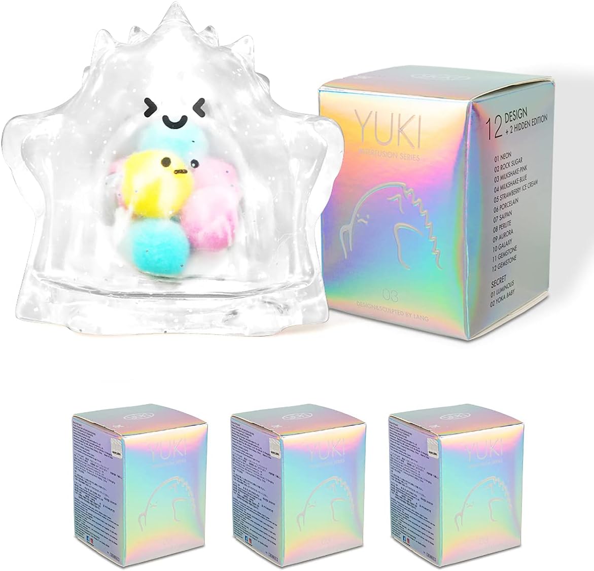 POP MART Yuki Interfusion Series 3PC Kawaii Figures Set Doll Action Figure Mini Figurine Cute Toys Lucky Gift for Christmas Birthday Party (3 Box)