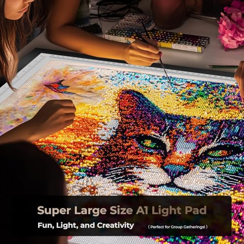 Tablette lumineuse A1 pour diamant painting et dessin dimmable DONPODER - 2