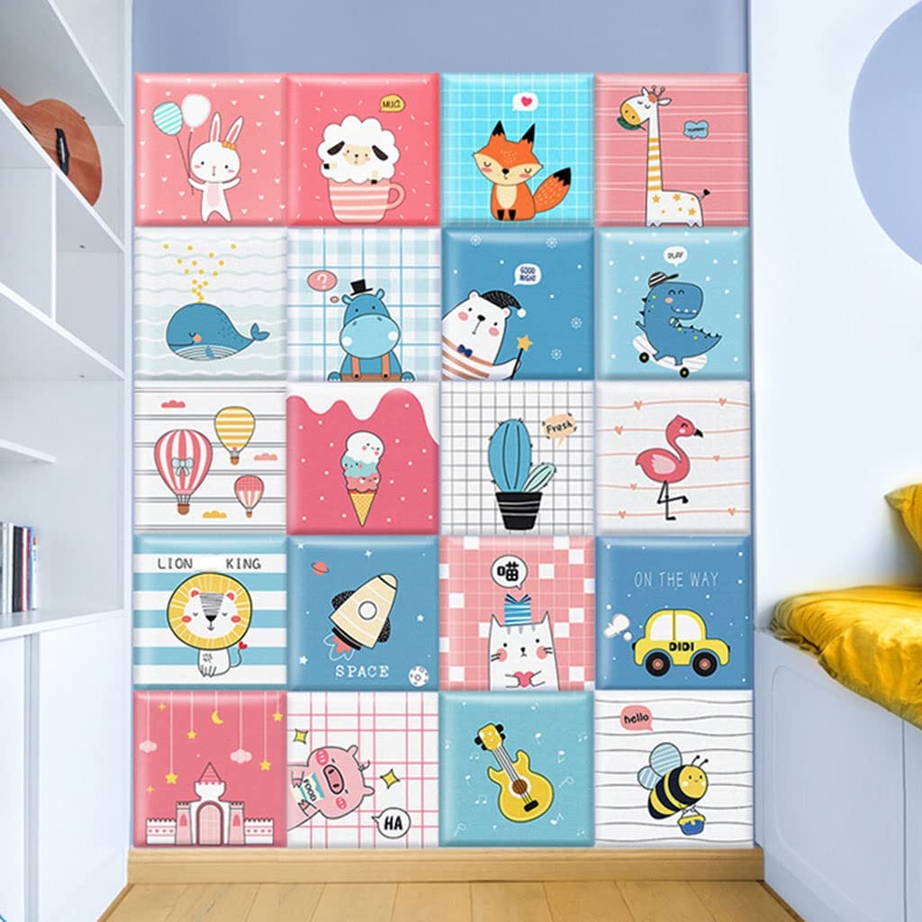 ZYYWX Pegatinas De Pared 3D Pegatinas De Pared Anticolisión Autoadhesivas Estéreo 3D para Niños, Adecuado para Habitación Infantil, Jardín De Infantes, Parque Infantil. (Color : A19)