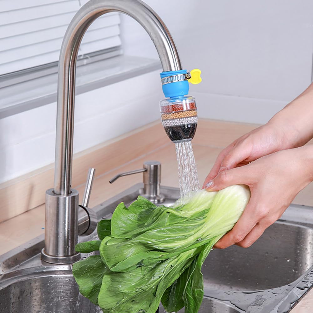 3PCS Water Tap Filter,PVC Faucet Water Filter,Activated Carbon Kitchen Tap Filter for Home Kitchen Bathroom - Image 4