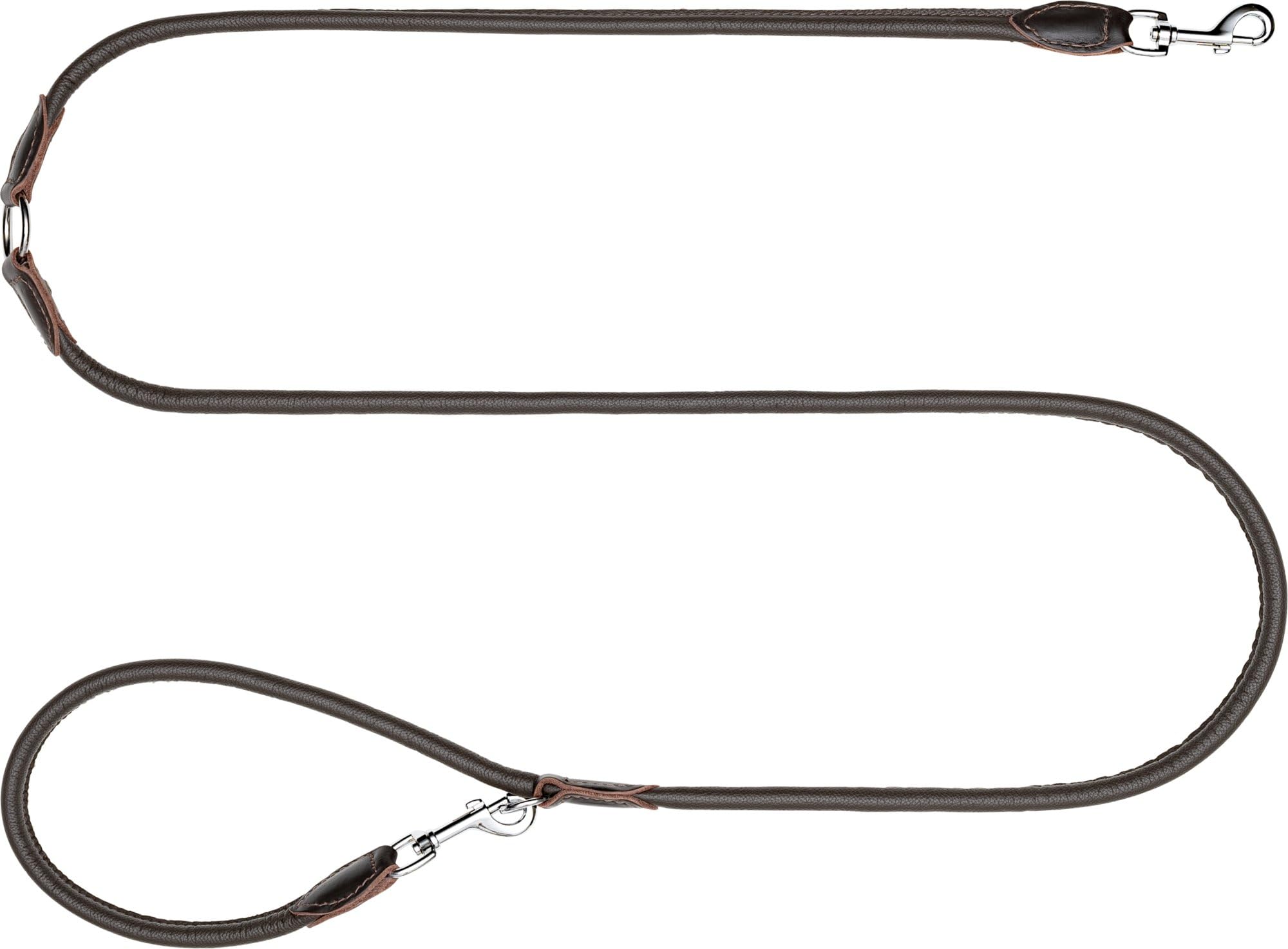 Blaser | Correa para perro de piel marrón | correa clásica | cuero de alta calidad | mosquetón de giro libre | duradero y cómodo | perfecto para excursiones en la naturaleza | para perros y titulares | Correa clásica de piel auténtica con mosquetones de g