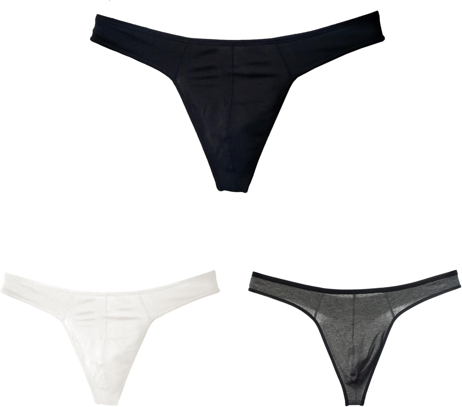 SOOMOOD Men's Cotton Thong Sports T-back Sexy Classic 3 Pack