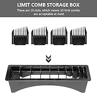 Vista 4 de Clipper Guard Holder 2 unids Guia Comb Storage Case 10 Grid Comb Organizador Clipper peine Holder Case for Universal Hair Clippers