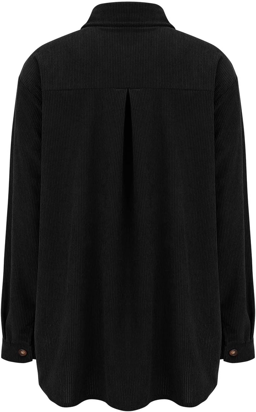 Womens Button Down Shirts Long Sleeve Dress Shirt Textured Collared Work Blouse Dressy Casual Tops with Pocket