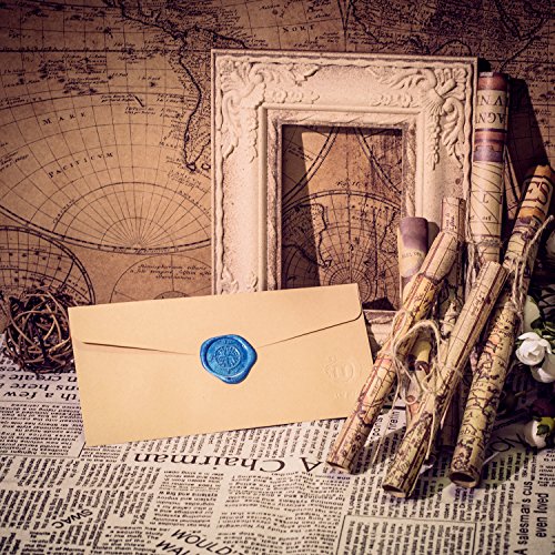 Mceal Wax Seal Stamps Large Seal 1 1/5"(30Mm) Dia, Silver Brass Head With Wooden Handle (Compass) #TOP3