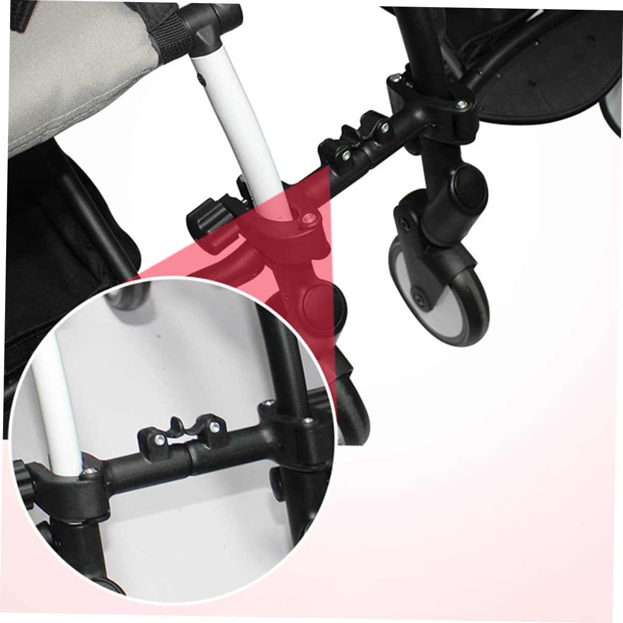 1set Dual Stroller Connector Design for Umbrella Strollers Detachable Accessory for Twins Easy Installation for Enhanced Flexibility