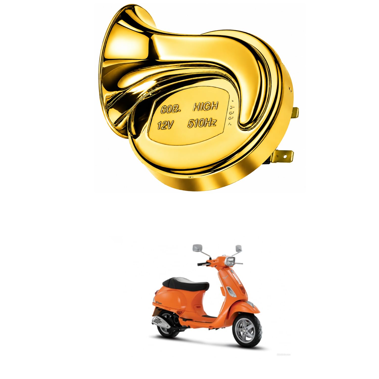 Universal 12V Snail Tweeter Horn 300dB Super Loud Waterproof Electric Horn, Premium Chrome Finish, Heavy Duty Brass Terminals for Car, Bike, Truck, SUV Comfortable With Ves-pa sx-l-image-31