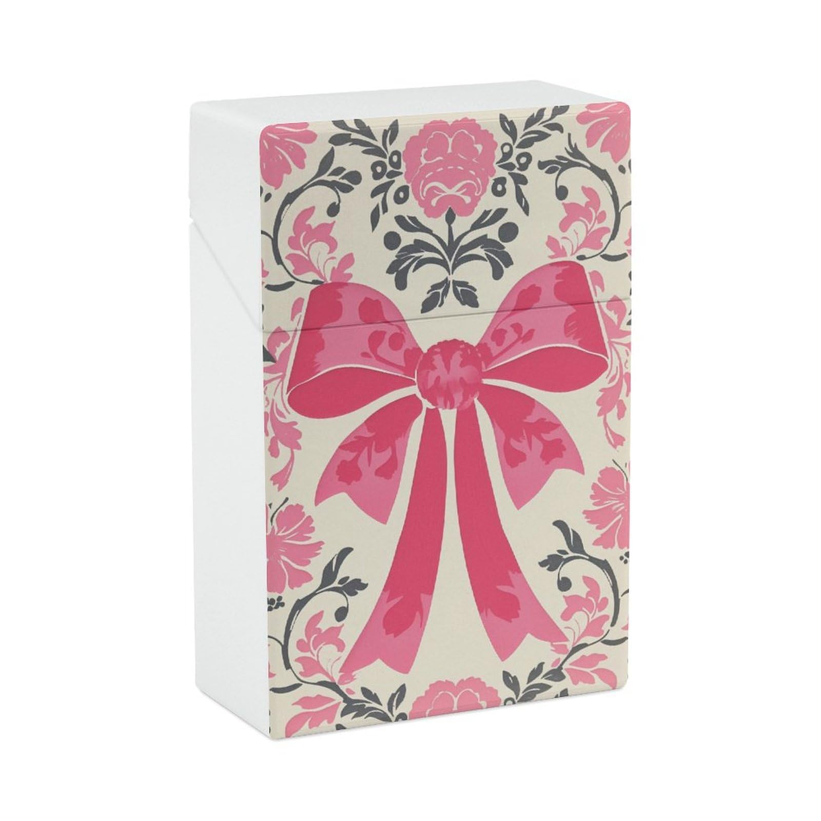 Amazon.com: Pretty Pink Bows Cigarette Case Vintage Preppy Bowknot Plastic  Cigarette Pocket Holder Flip Open Cigarette Protective Cover Storage Box :  Health & Household