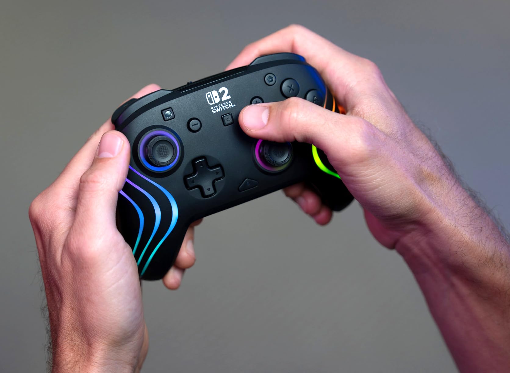 Turtle Beach Afterglow Nero Controller da gaming RGB wireless con licenza ufficiale per Nintendo Switch 2