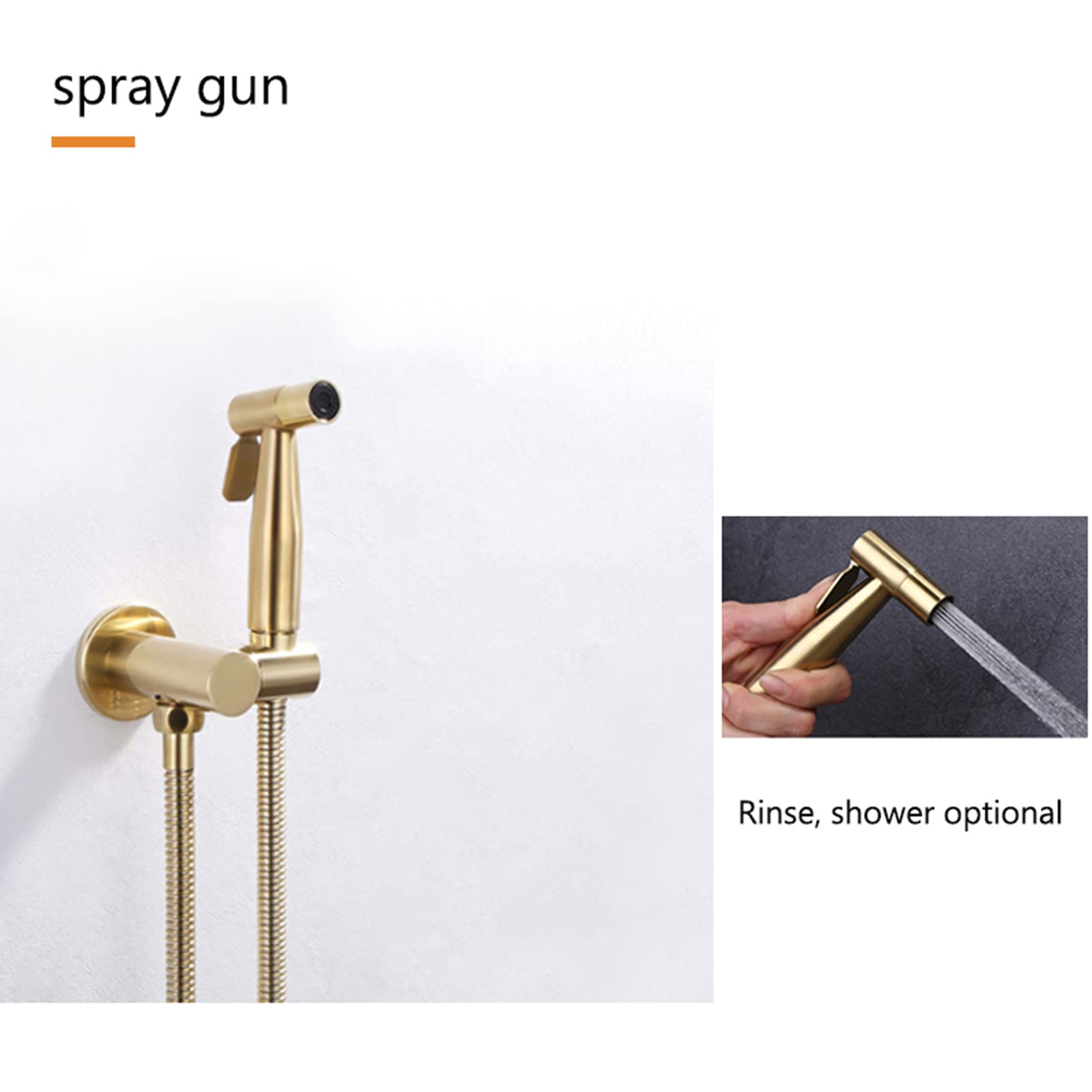 Doccia termostatica, soffione Doccia in Oro Spazzolato, Sistema Doccia da 8 Pollici con Getto a Pioggia e doccetta, Set Rubinetto per Bagno in Ottone, valvola di Montaggio Grezza,