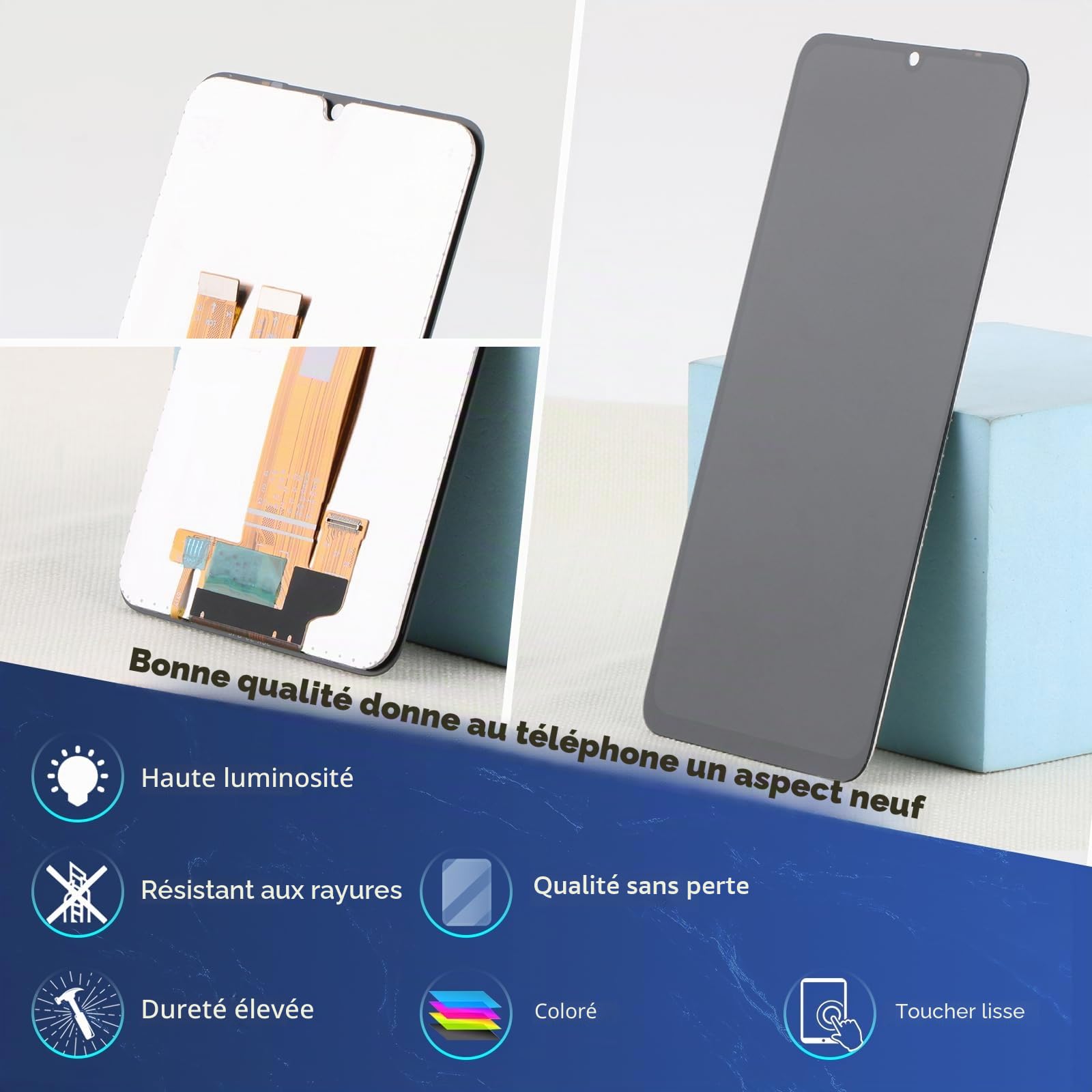 RongZy Écran LCD de rechange pour Honor X5C Plus/X5C avec kit (noir)