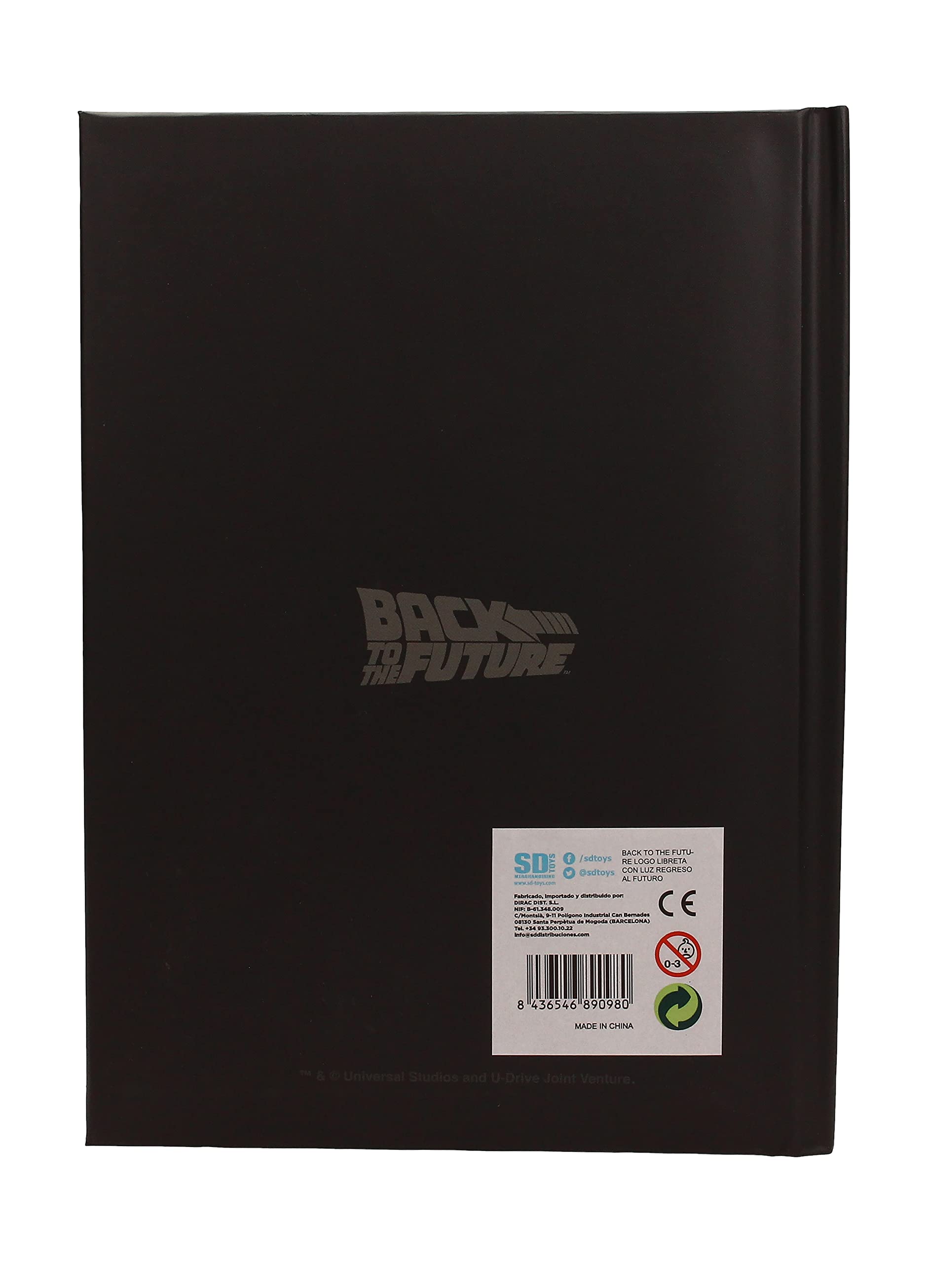 Libreta con luz A5 logo. Regreso al futuro