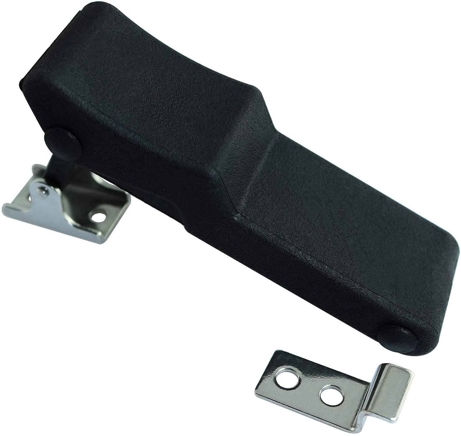 Longdex Flexible Draw Latch 4'' Soft Black Rubber Over-Center Concealed Toggle Latch with Concealed Keeper