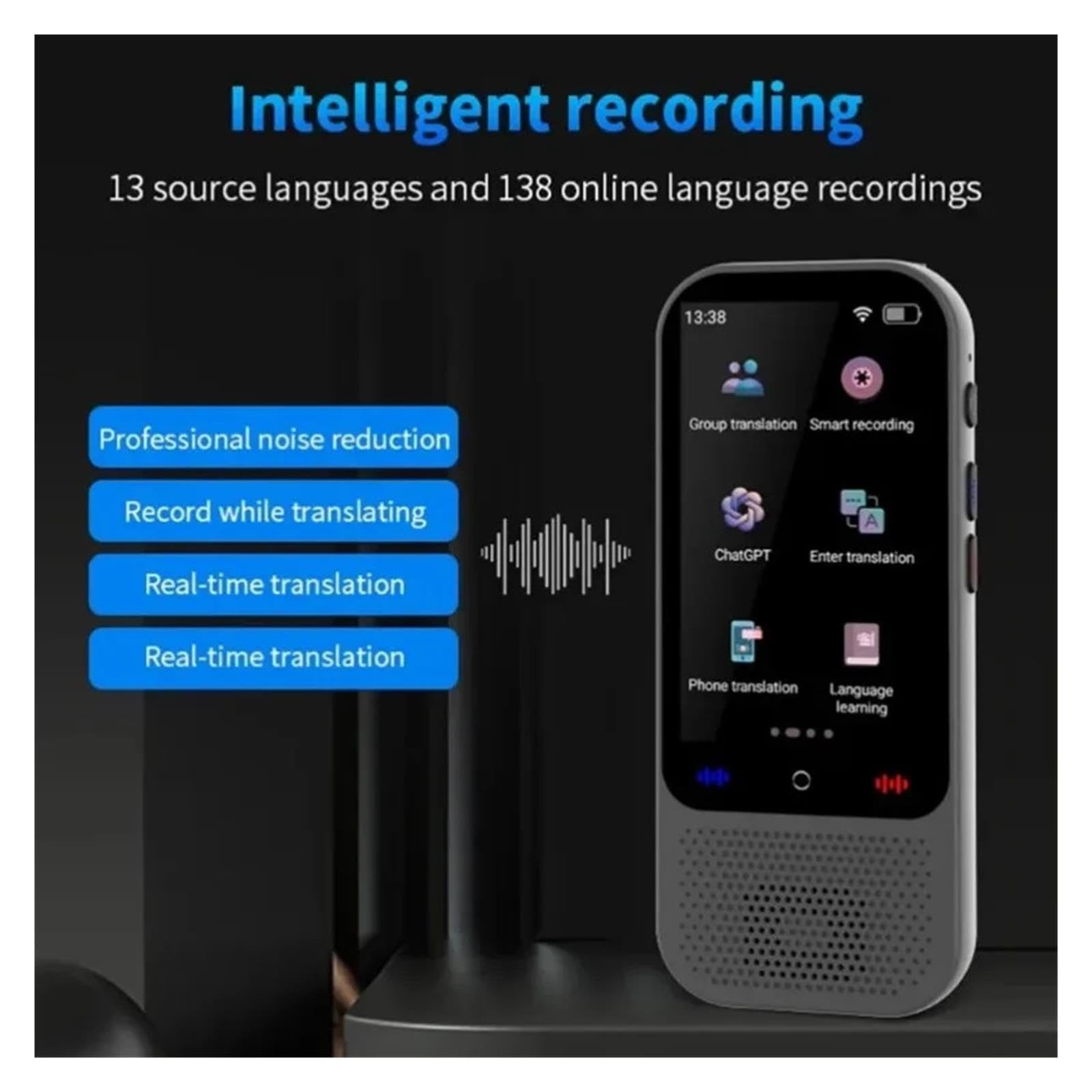 Appareil de traduction de langue S80 Pro AI