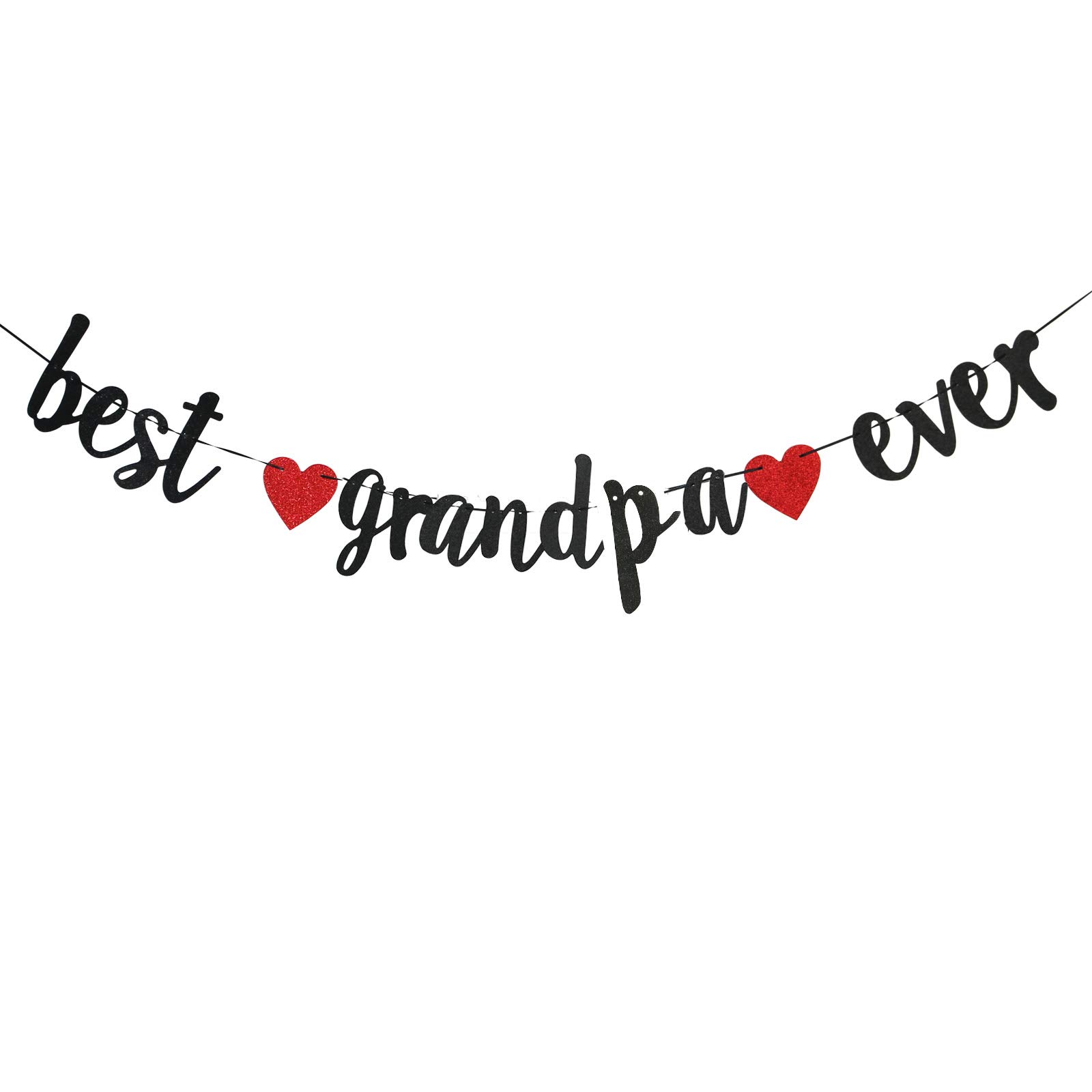 Banner 'Best Grandpa Ever' - 17-teilig, Mit Schnur, Für Geburtstag Oder Vatertag