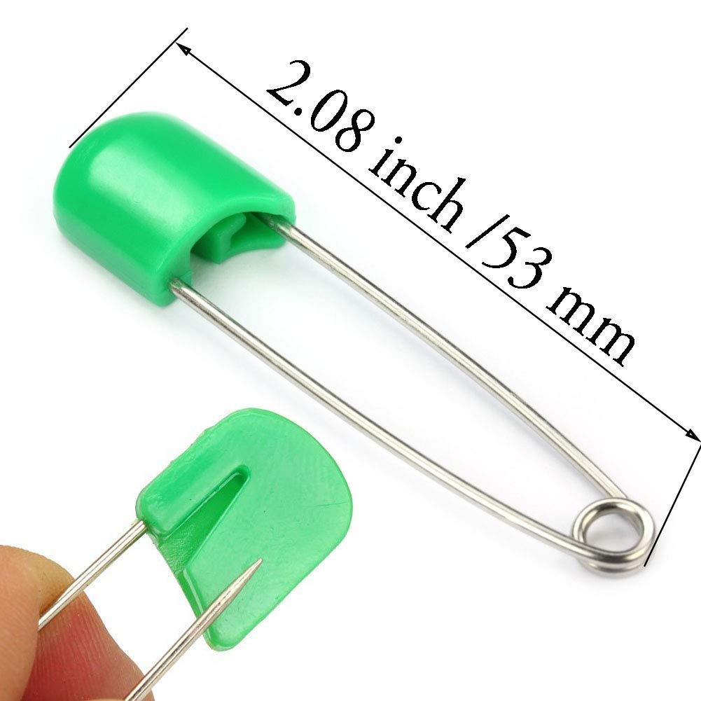 olyclass pañal Pins tradicionales de acero inoxidable Pin de seguridad (Asst) 100pcs