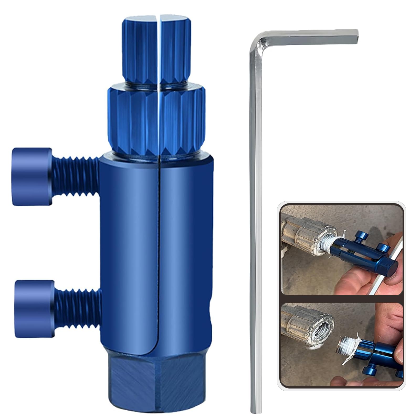 Broken Pipe & Screw Extractor Tool, Broken Faucet Extractor Removal Kit for 1/2”,3/4” 1” Pipes, Multi-Purpose Bolt Extractor Set for Damaged Faucet