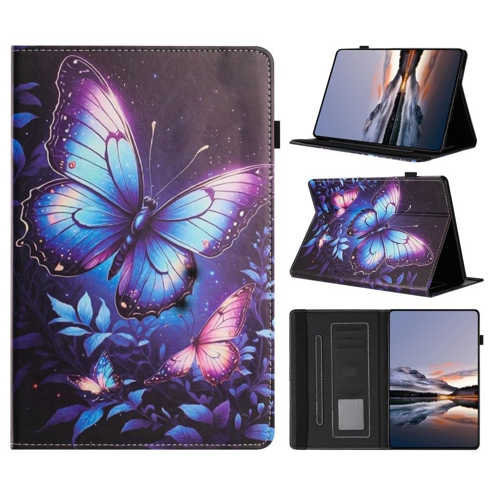 Generic - Funda con tapa para Kindle Paperwhite (12.ª generación) 2024 (diseño de mariposa brillante), color negro