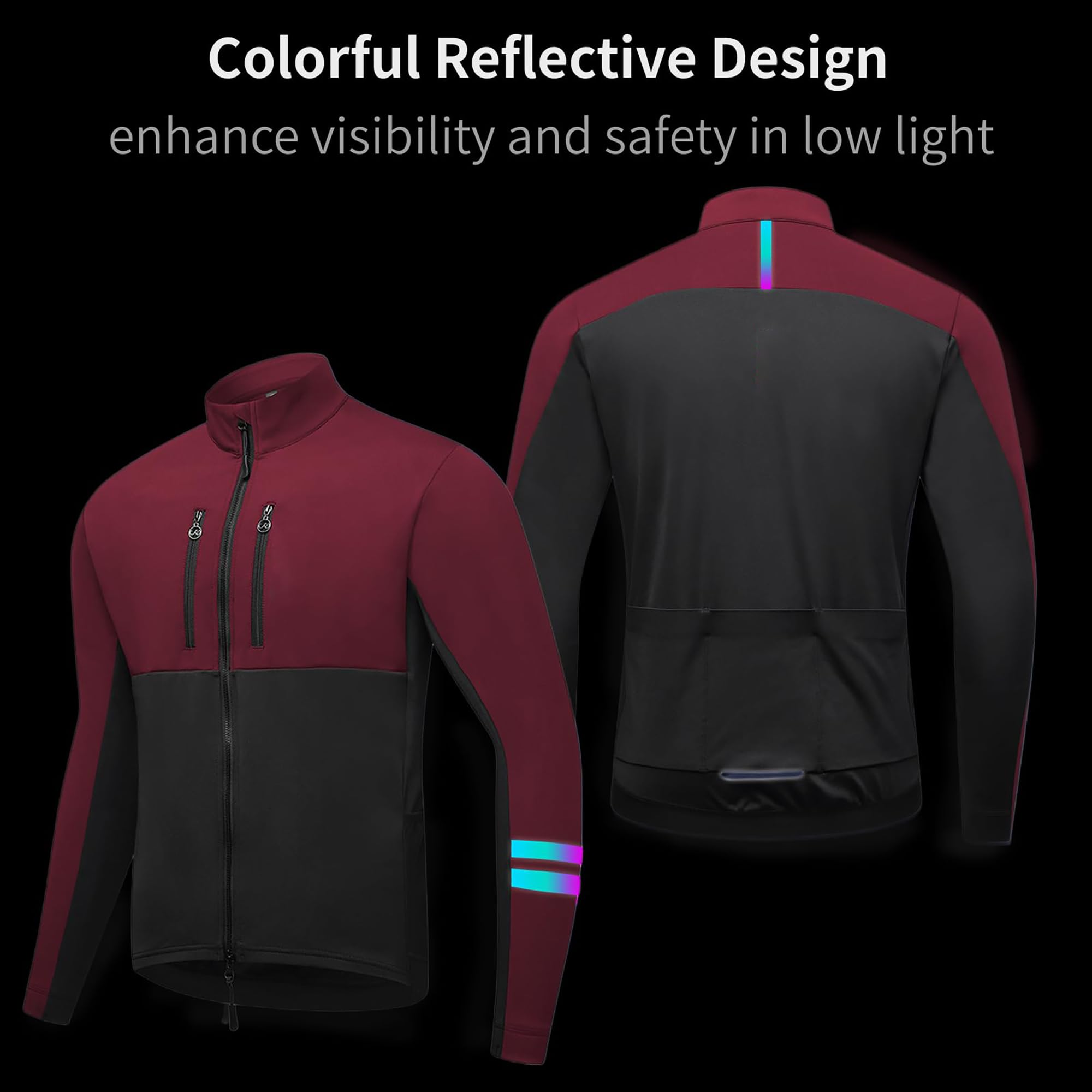Chaqueta Ciclismo para Hombre Invierno Polar Termica, Impermeable Cortavientos de MTB, Cortavientos Transpirable Resistente al Agua para Correr, Hacer Senderismo Y Acampar