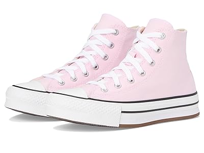 Converse Kids Chuck Taylor(r) All Star(r) Eva Lift Platform (Big Kid) Kids Shoes Sugar Berry/White : 4 Big Kid M, Canvas