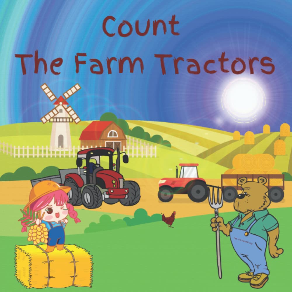 Count The Farm Tractors: I Spy Farm Tractors for Kids : Tractor Fun Picture Puzzle Book for Kids