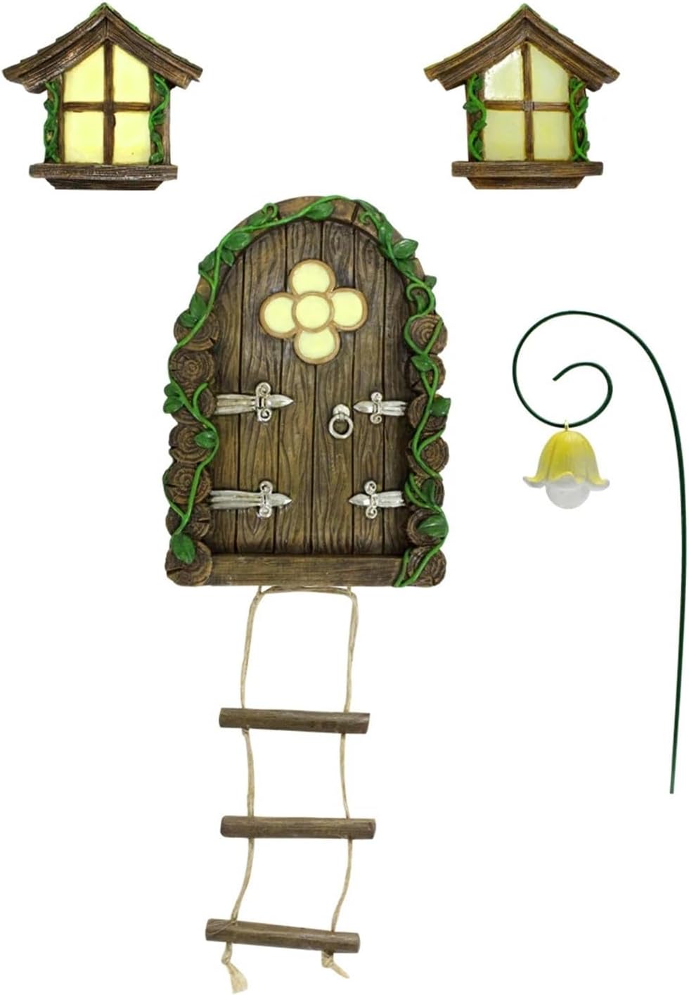 pureza Mini Fairy Tale Door Decorations - Charming Outdoor Garden Statue Stake for Patio and Lawn Decor