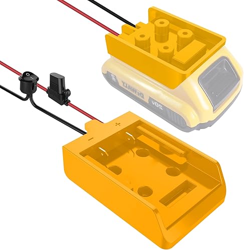 Adaptador de rueda eléctrica con fusible e interruptor adaptador de batería seguro para batería de litio Dewalt de 20 V con cable de calibre 12 buen disponible en Yaxa Colombia