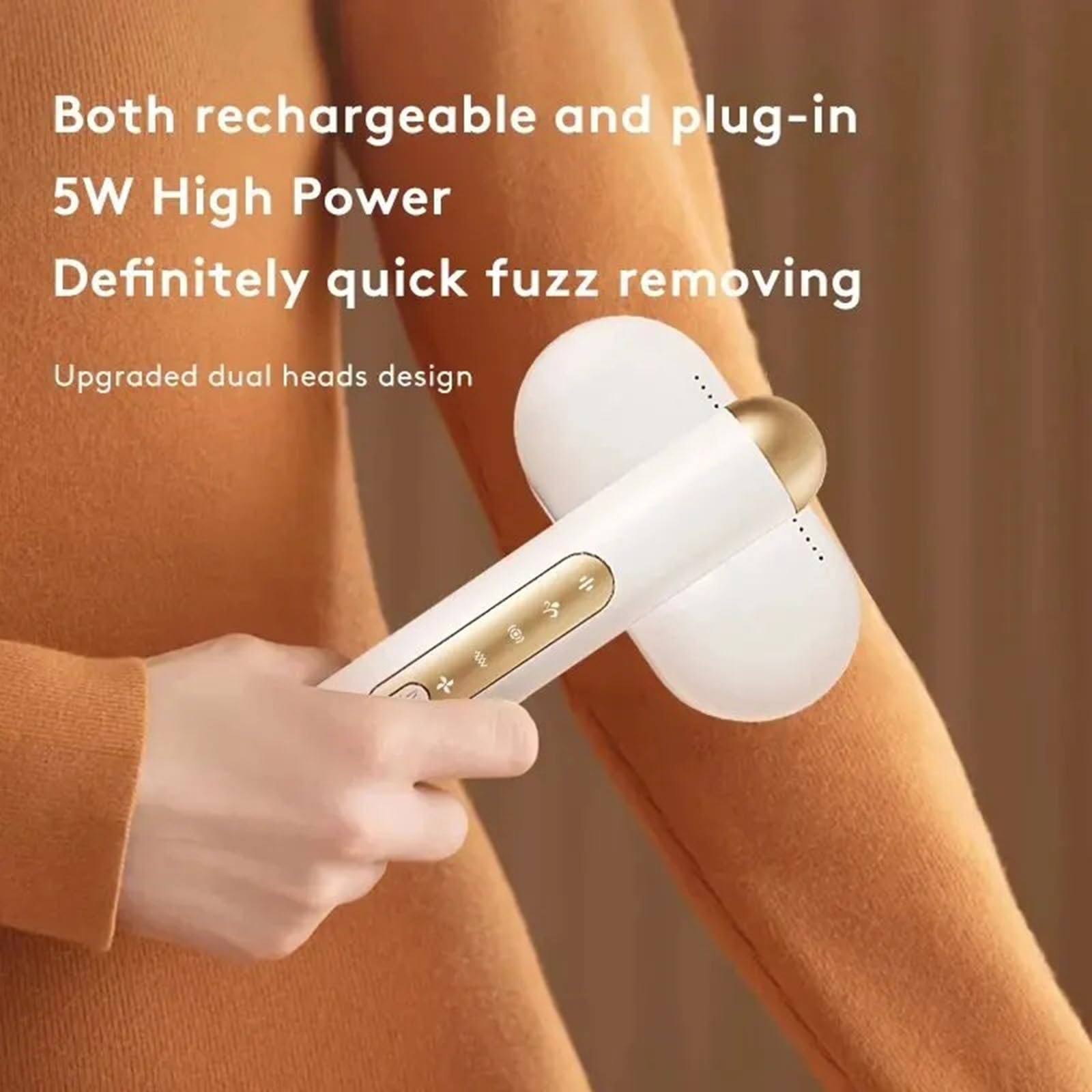 quitapelusas Recortador de Bolas de Pelo de Doble Cabezal, suéter for el hogar, máquina de depilación y Afeitado, Ropa, succión de Pelo eléctrica, Carga USB quitapelusas de Ropa
