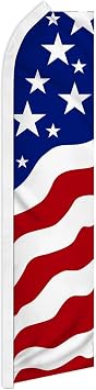 Trade Winds USA New Glory Advertising 2.5x11.5 Super-Knit Poly Swooper super Flag Banner