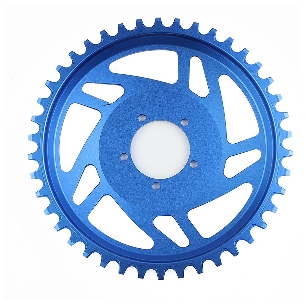 42T Kettenblatt Offset Korrektur E-for Bike, Aluminiumlegierung Elektrisch für Fahrrad für Ring, Blau für Rot