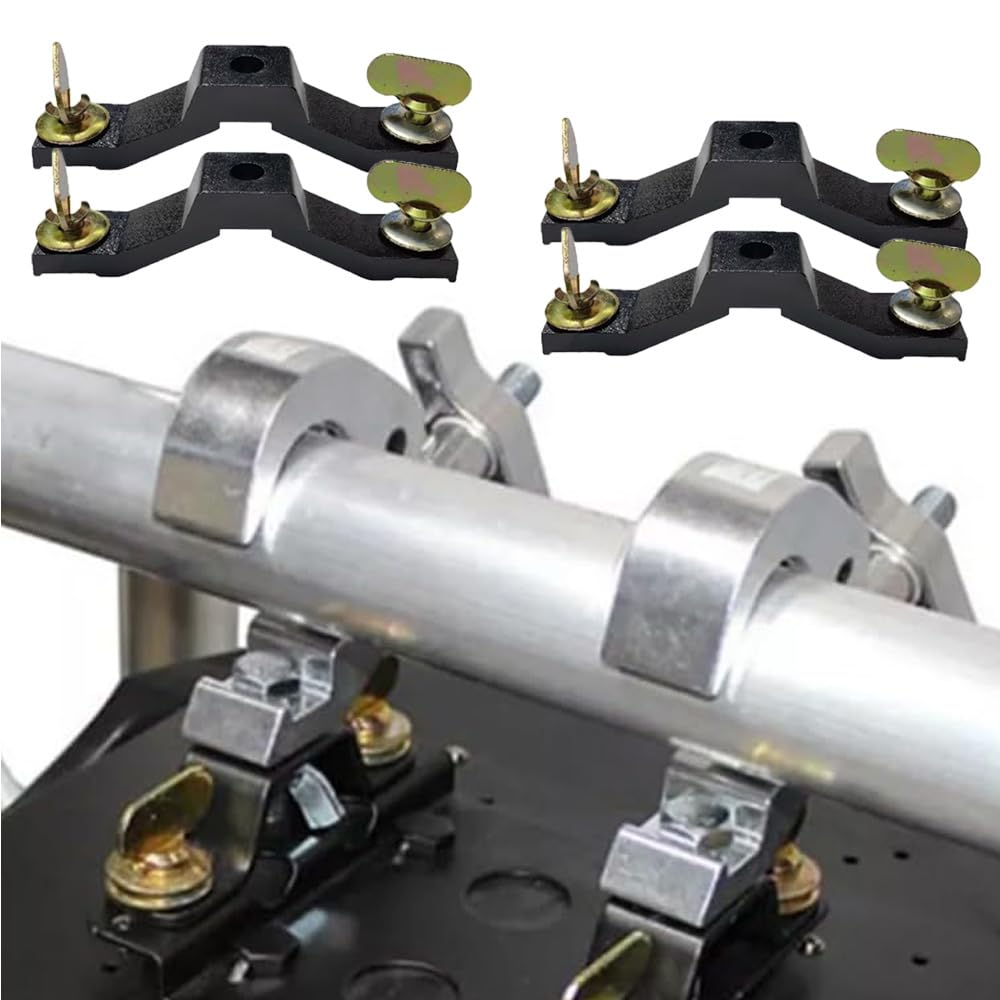 Moving Head Light Bridge Connector Truss Clamp Bracket Fast-Locking Stage Light Connecting Base 140mm Hole Spacing Black 4Pcs