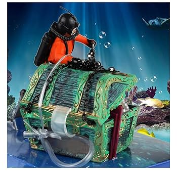 Amazon.co.jp: Gasea ダイバー 宝箱 アクアリウム 飾り 水槽