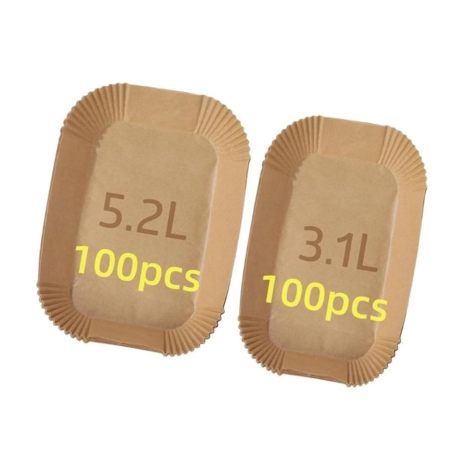 Hojas rectangulares para freidora de aire, antiadherentes para horno | Papel antiadherente, resistente a la grasa, impermeable, perforado, 200 piezas, hasta 450°F