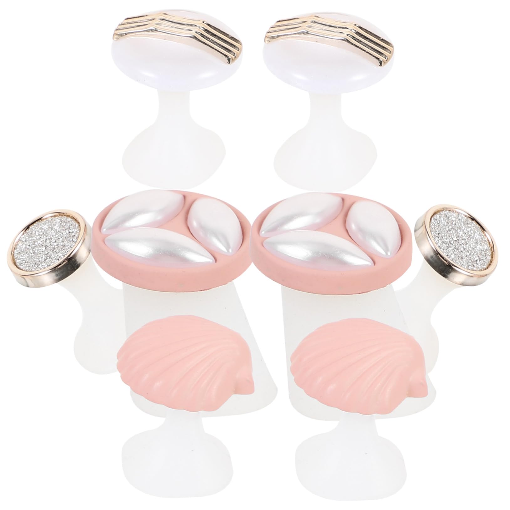 OUNONA 8Pcs Silicone Decorative Toe Separators for Reusable Toe Spacers for Nail Polish Application Comfortable and Skin Friendly Design for DIY Nail Art