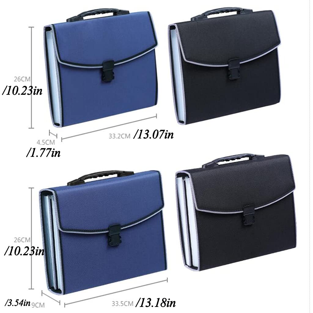 Carpetas de plástico, Carpeta de documentos, Organizador de recibos de documentos de papel de facturas de plástico, Maletín con bolsa for documentos resistente al agua A4 de 13 bolsillos (C (Color :