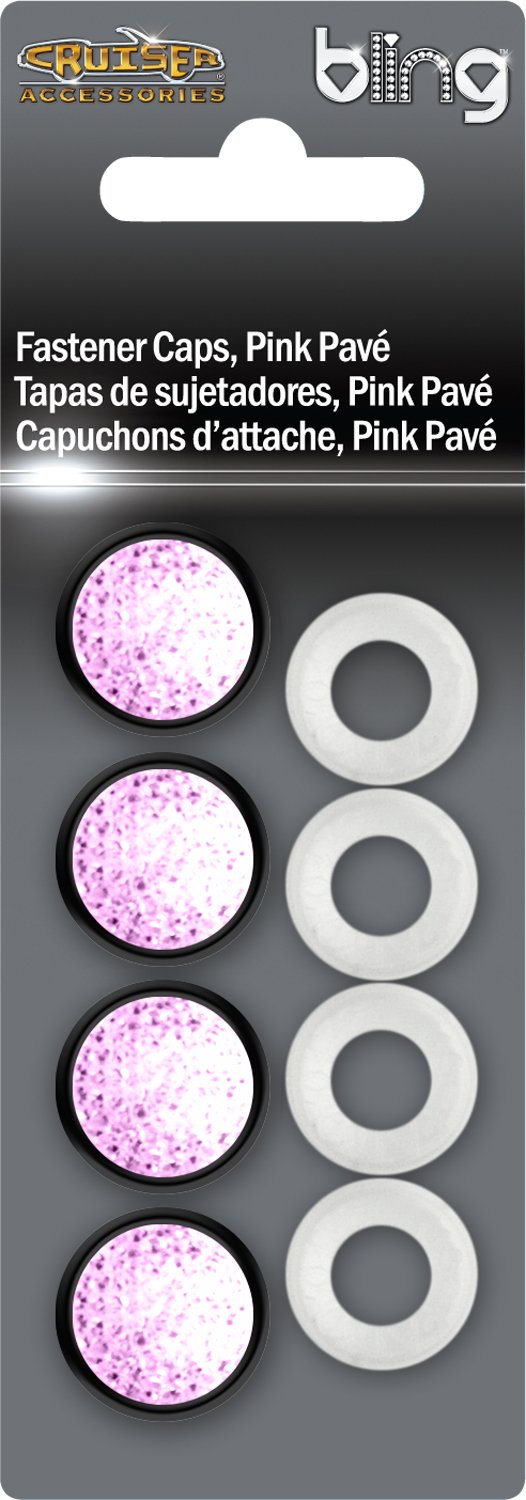 Cruiser Accessories 82456 License Plate Frame Fastener Caps, Matte