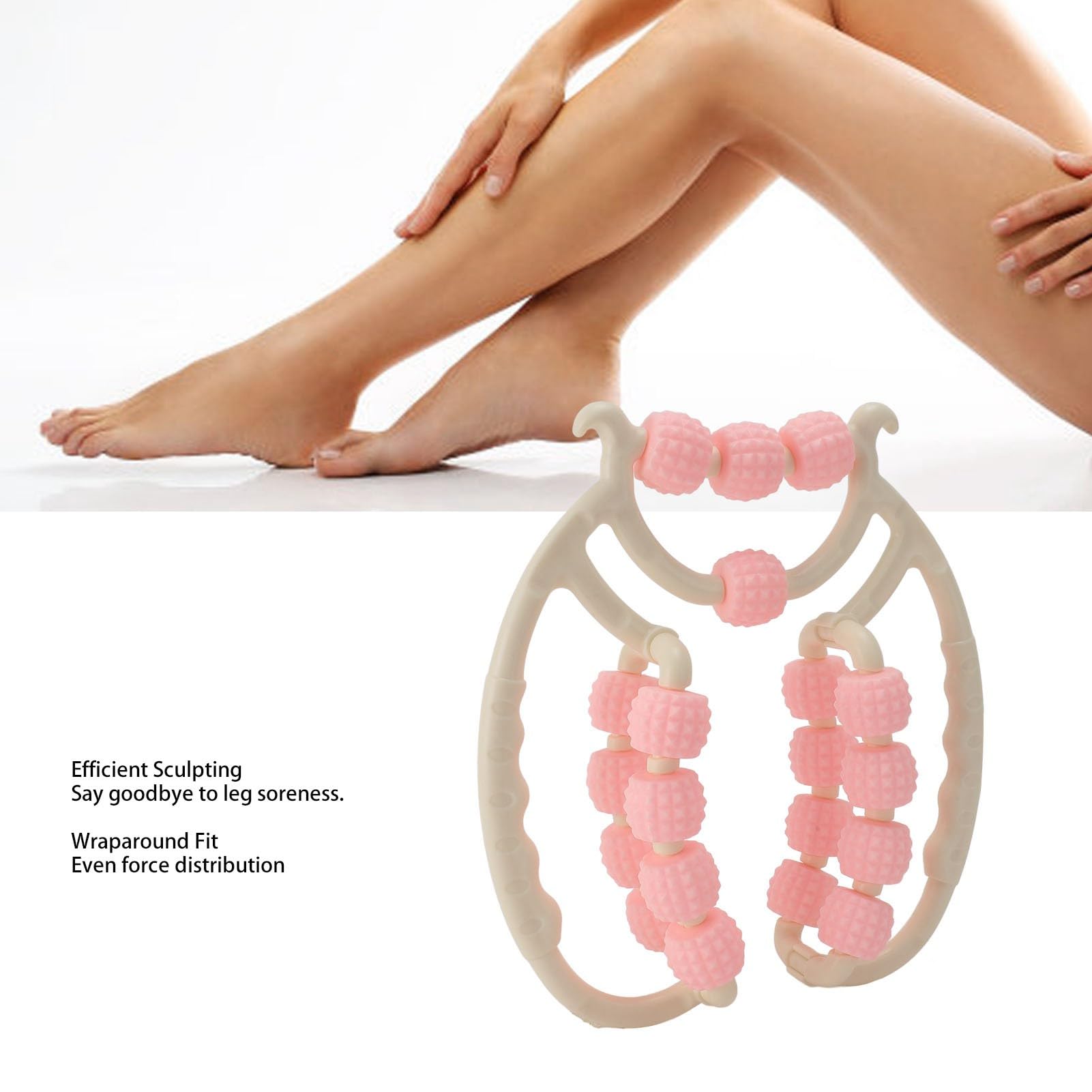 Rodillo circular para puntos gatillo musculares: herramienta ergonómica de masaje de tejido profundo para pantorrillas, piernas y brazos. Reduce el dolor muscular y mejora la flexibilidad.