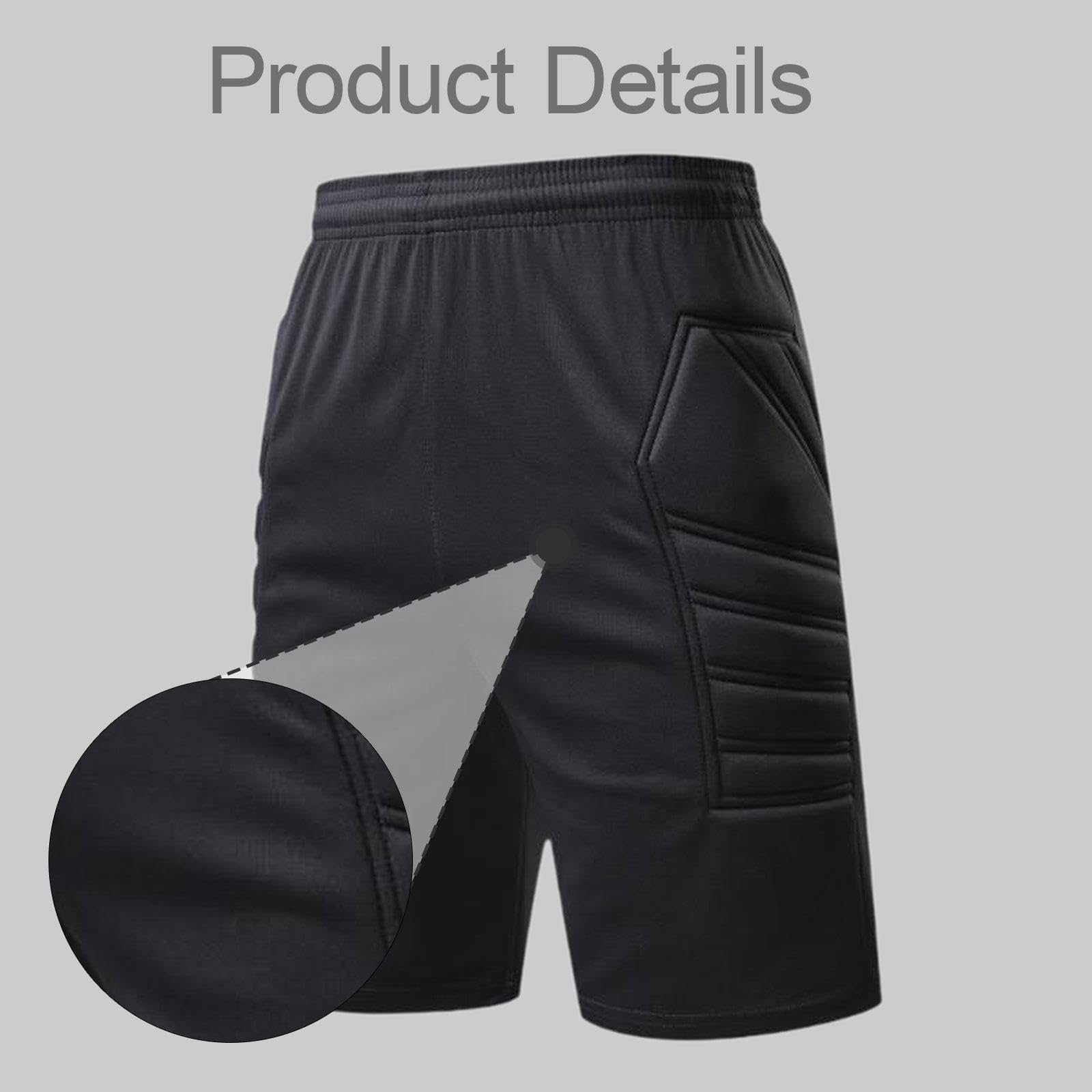 Milageto Short de Protection de Gardien de But de Football Polyvalent et Respirant avec Rembourrage en éponge