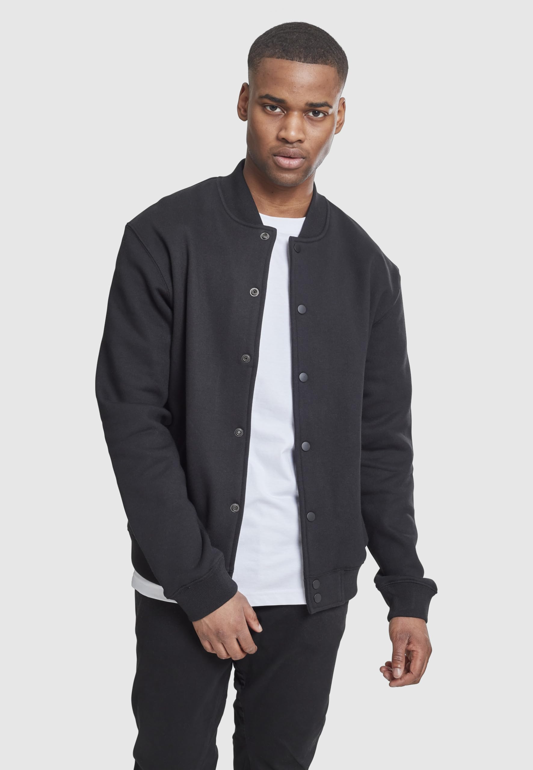 Urban Classics CazadoraTipo universitario Hombre Chaqueta Universitaria negro-blanco