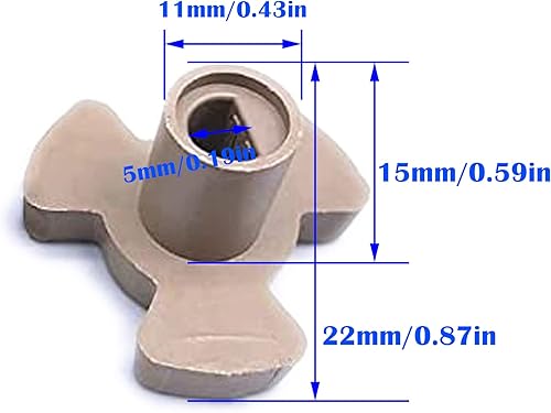 Miniatura 5 de Mantouxixi 2 piezas de 0.59 pulgadas, eje de microondas de 0.59 pulgadas, soporte de guía de rodillos para horno de microondas pequeño, bandeja de
