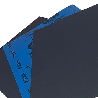 Starcke Matador Wet & Dry Sandpaper Sheets // Silicone Carbide Full Size 230x280mm Sanding Sheets // 80 Grit - 3000 Grit 10, 240 Grit