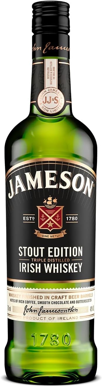 Caskmates Stout Edition Irish Whiskey | 40% ABV | 70CL | Triple Distilled Whiskey Finished in Craft Stout-Seasoned Barrels | Sweet with Hops & Cocoa Bean Notes | Triple Distilled in Ireland