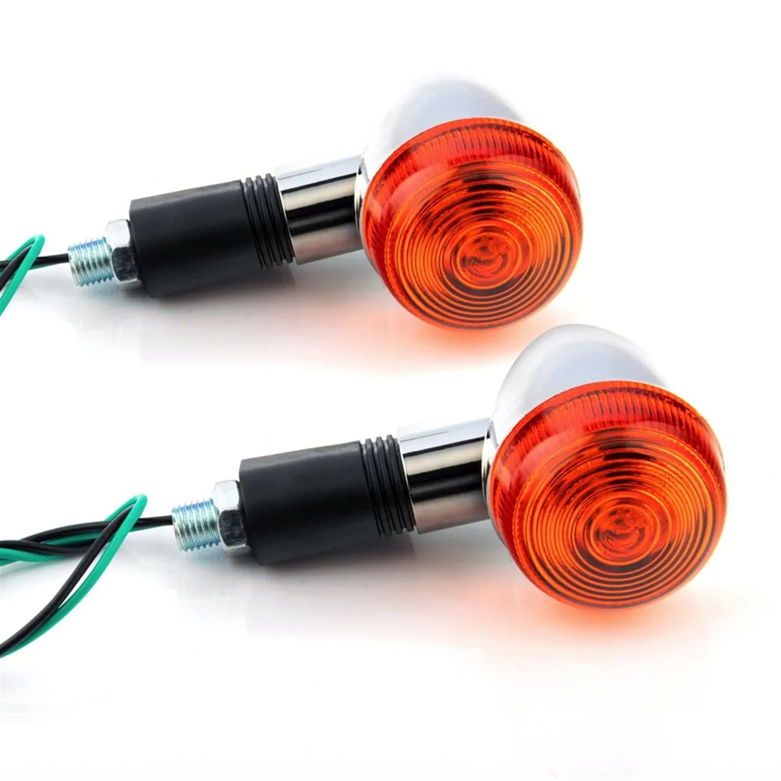 1 Paio Indicatori di Direzione per Moto Proiettile Lampada di Svolta Anteriore Ambra Indicatore Lampeggiante per Suzuki Bandit 250 400 74A/75A/77A Indicatori di direzione