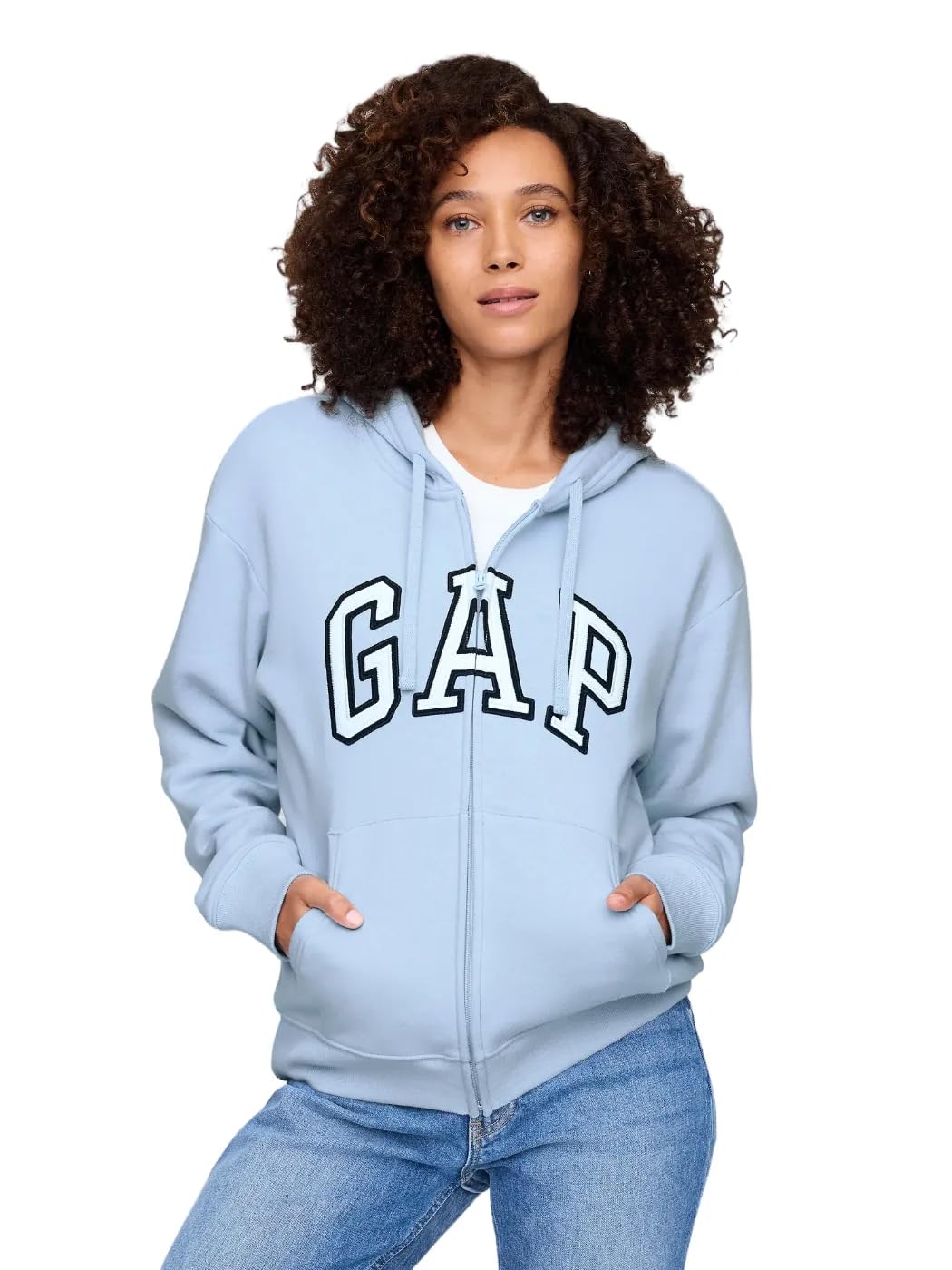 GAP Women's Logo Hoodie Hooded Full Zip Sweatshirt