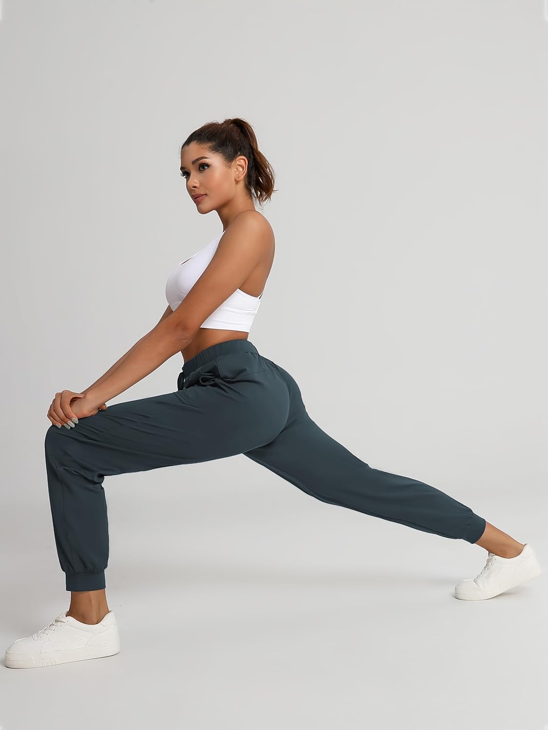 Women's 31"/33"/35"/37" Tall Inseam Joggers Running Sweatpants Pockets Tapered Athletic Workout Lounge Pants - Image 5