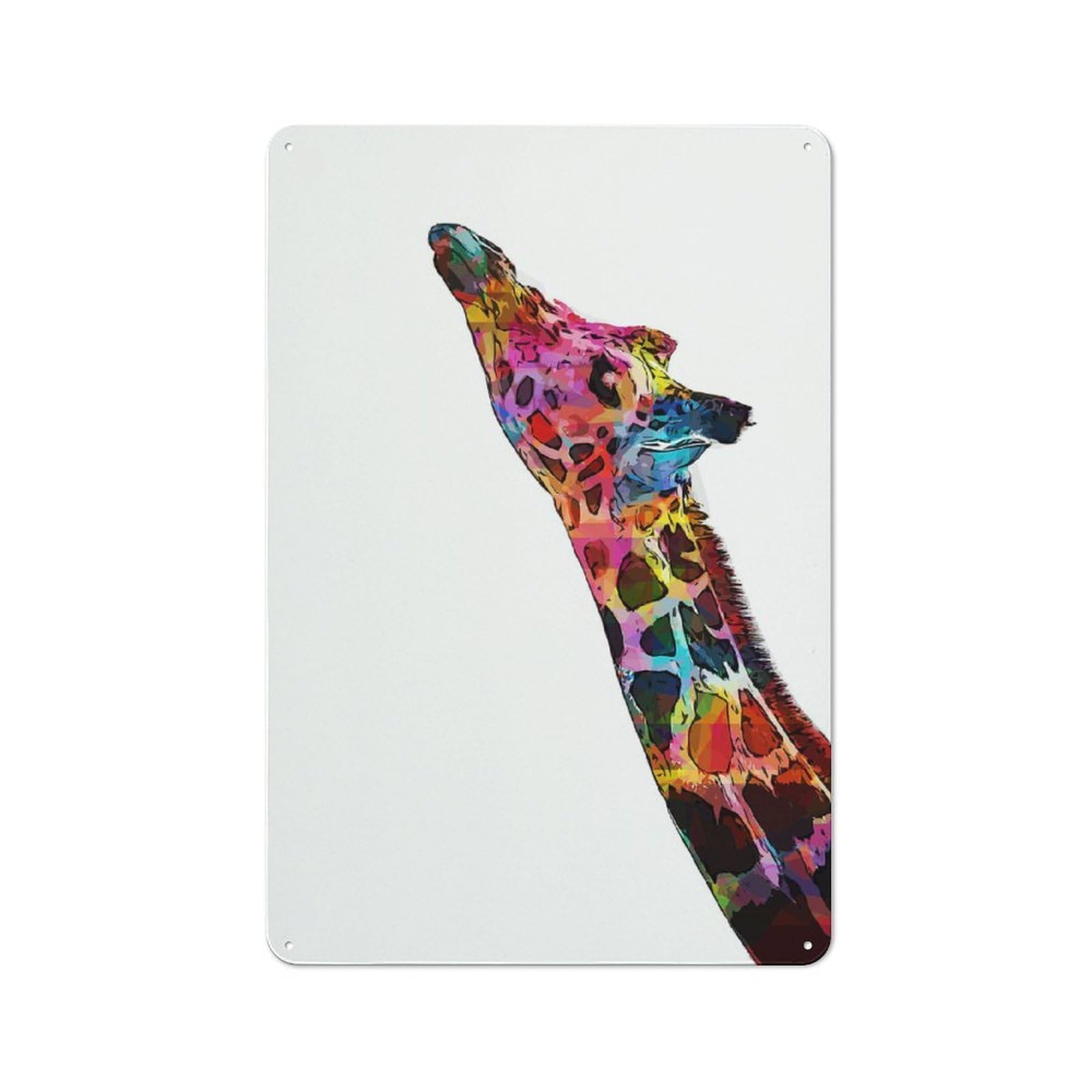 Junmoney Style-19 Giraffe(5) Retro Tin Sign 30X20cm For Café Or Restaurant, Housewarming Wall Decor For People Furnishing Café And Restaurant